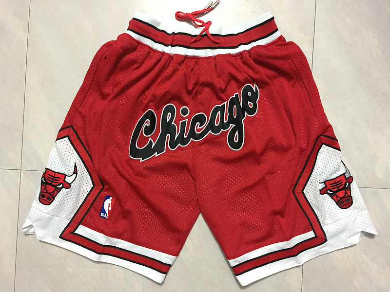 Men 2019 NBA Nike Chicago Bulls red style shorts->miami heat->NBA Jersey